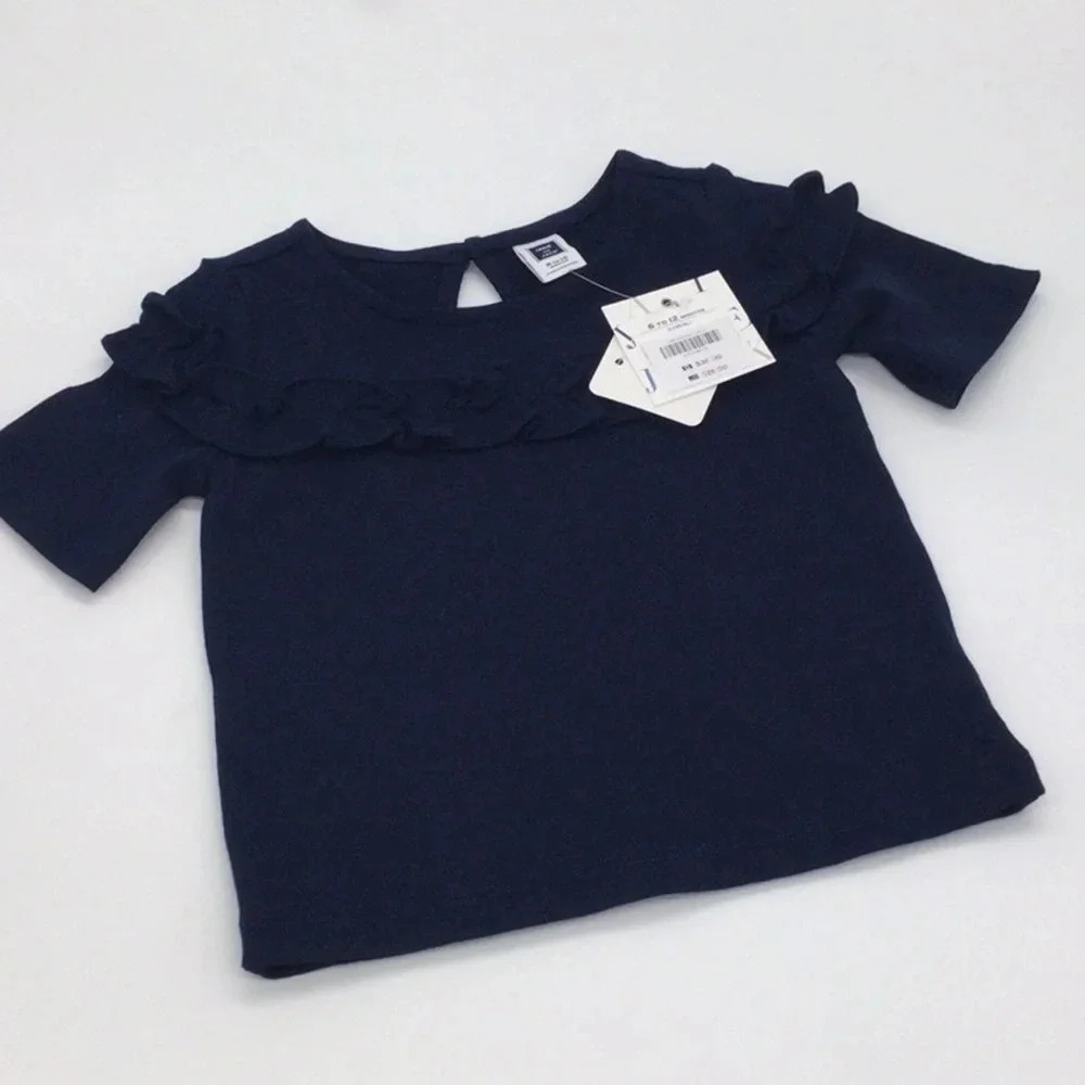 NWT 6-12M Short Sleeve Ruffle Top